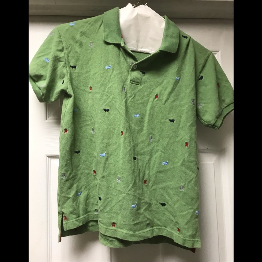 Heartstrings green embroidered boys sz 14 polo